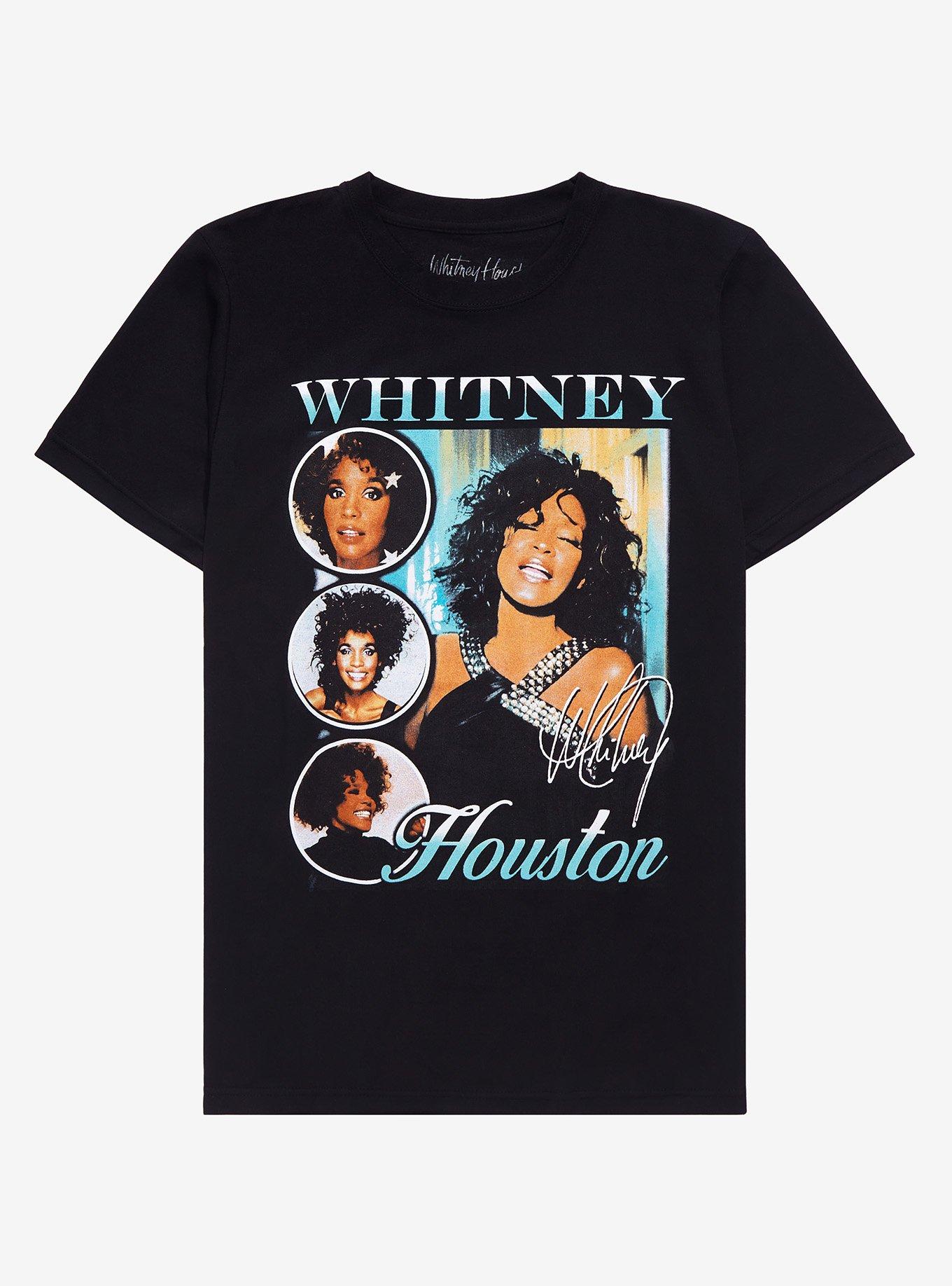 Whitney Houston Collage Girls T-Shirt, BLACK, hi-res