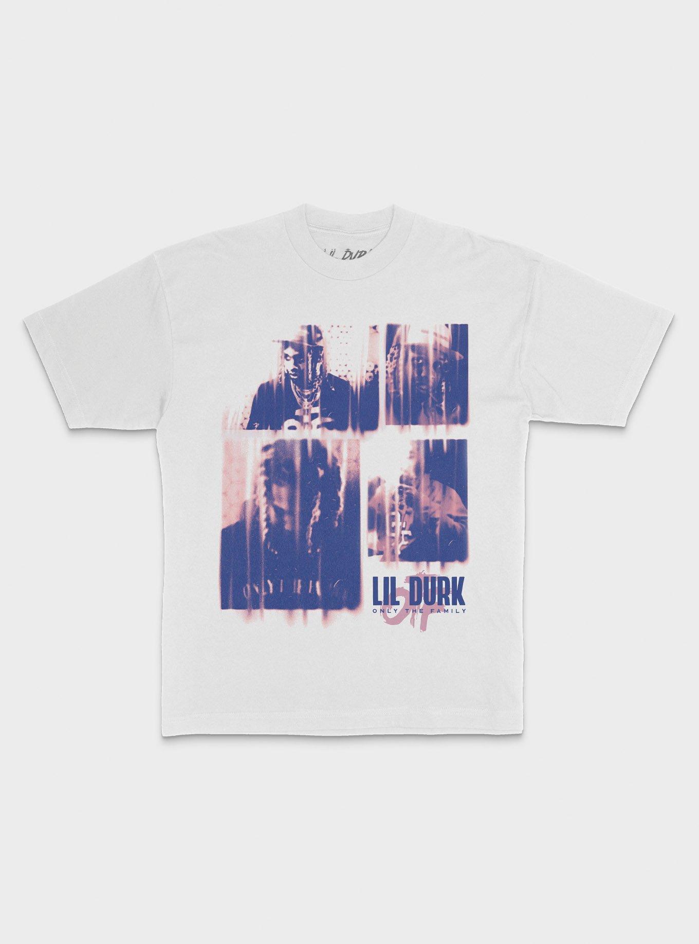 Lil Durk Only The Family Collage T-Shirt, WHITE, hi-res