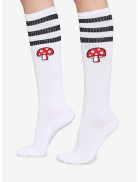 Varsity Stripe Mushroom Knee-High Socks, , hi-res