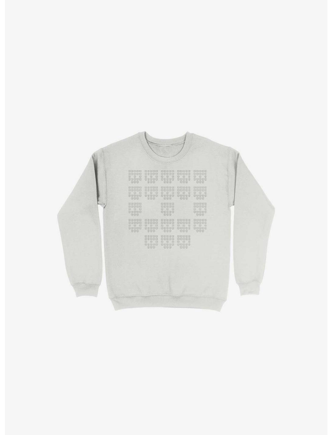 9724 Skulls Sweatshirt, WHITE, hi-res