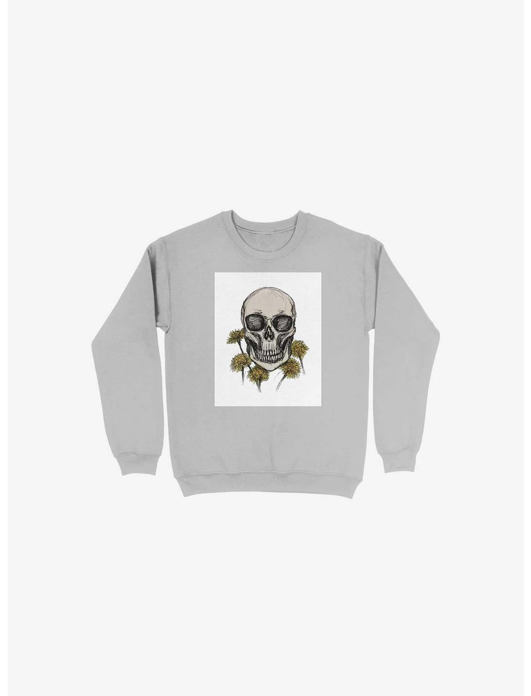 Dandy Skulls Sweatshirt, SILVER, hi-res