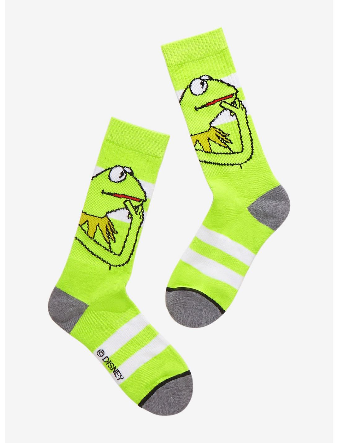 The Muppets Kermit The Frog Thinking Crew Socks, , hi-res
