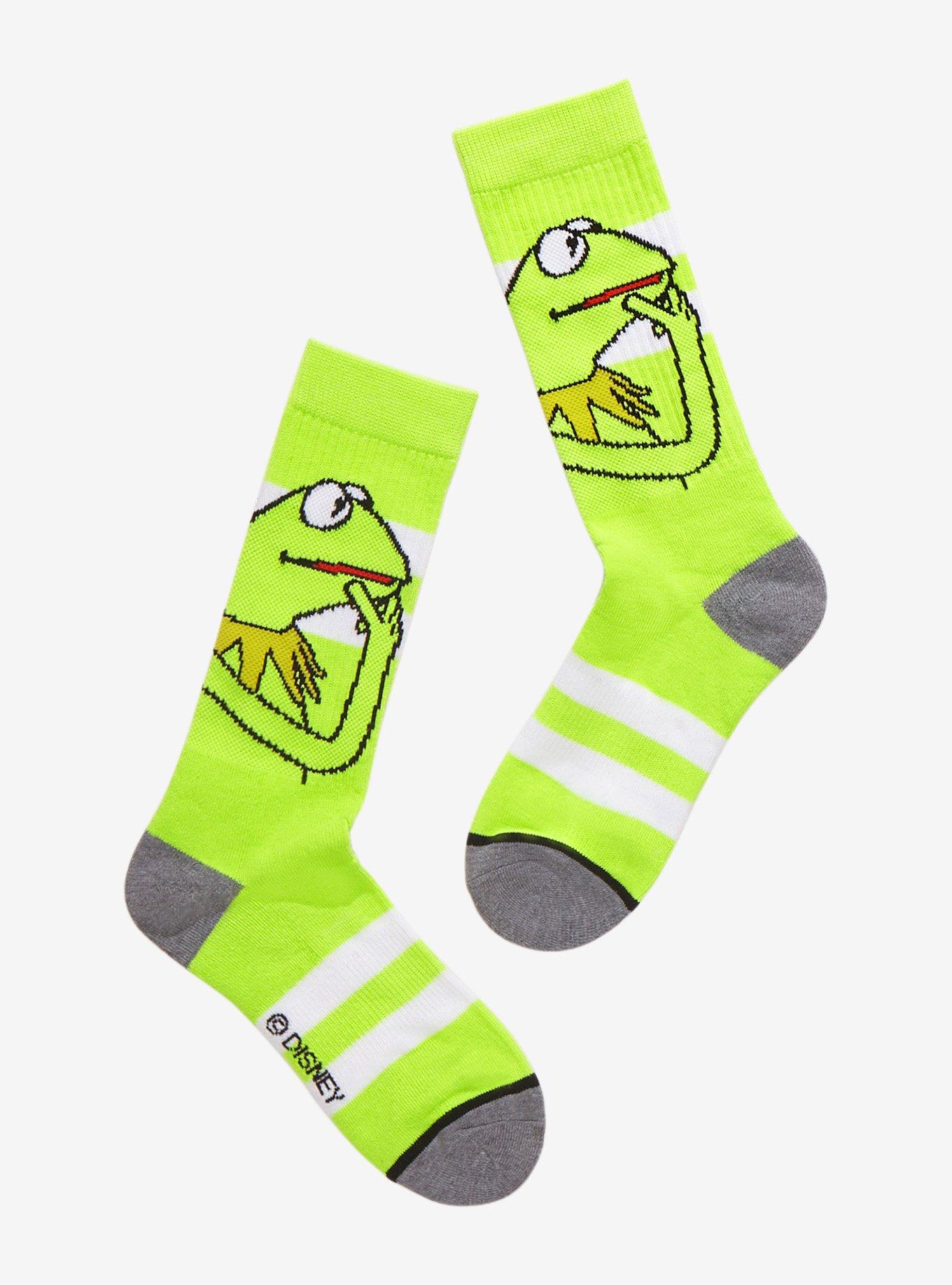 The Muppets Kermit The Frog Thinking Crew Socks, , hi-res