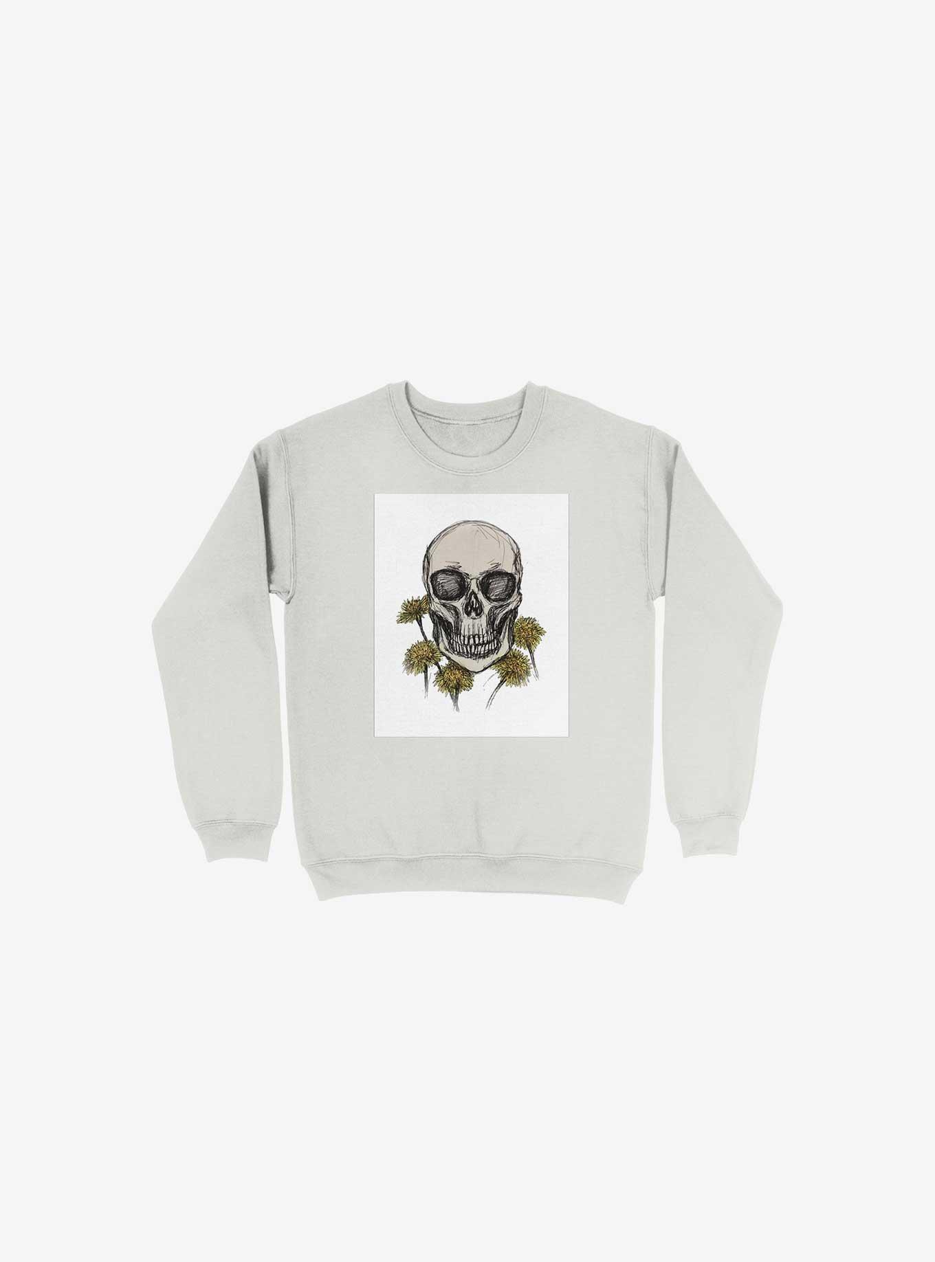 Dandy Skulls Sweatshirt, WHITE, hi-res