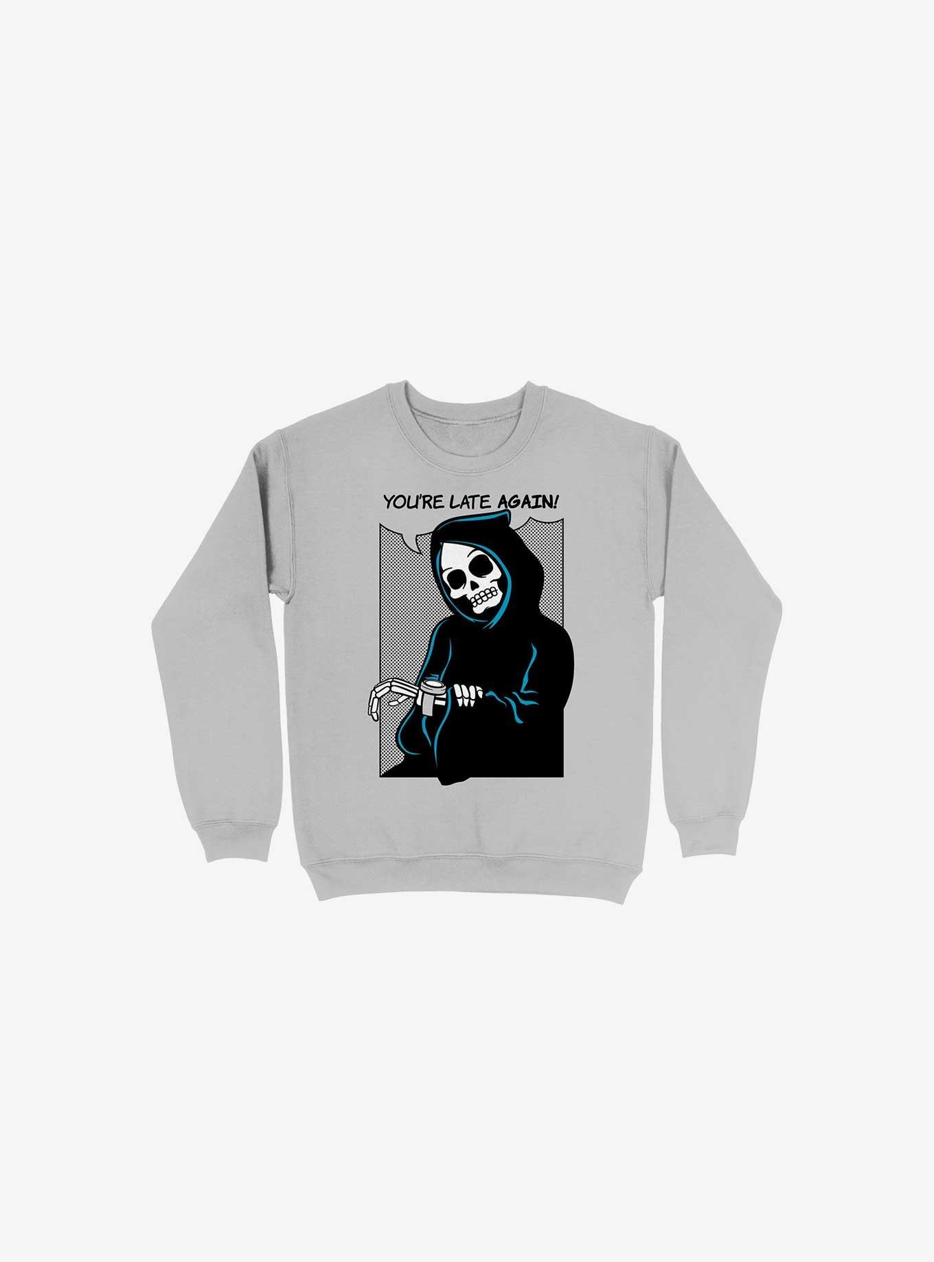 Death Can't Wait Sweatshirt, SILVER, hi-res