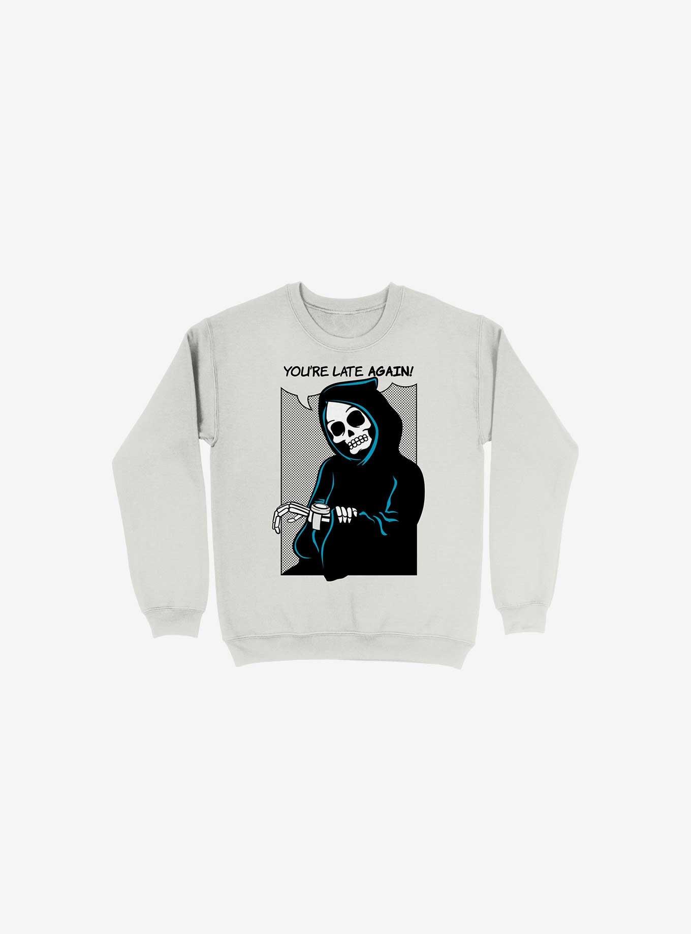 Death Can't Wait Sweatshirt, WHITE, hi-res