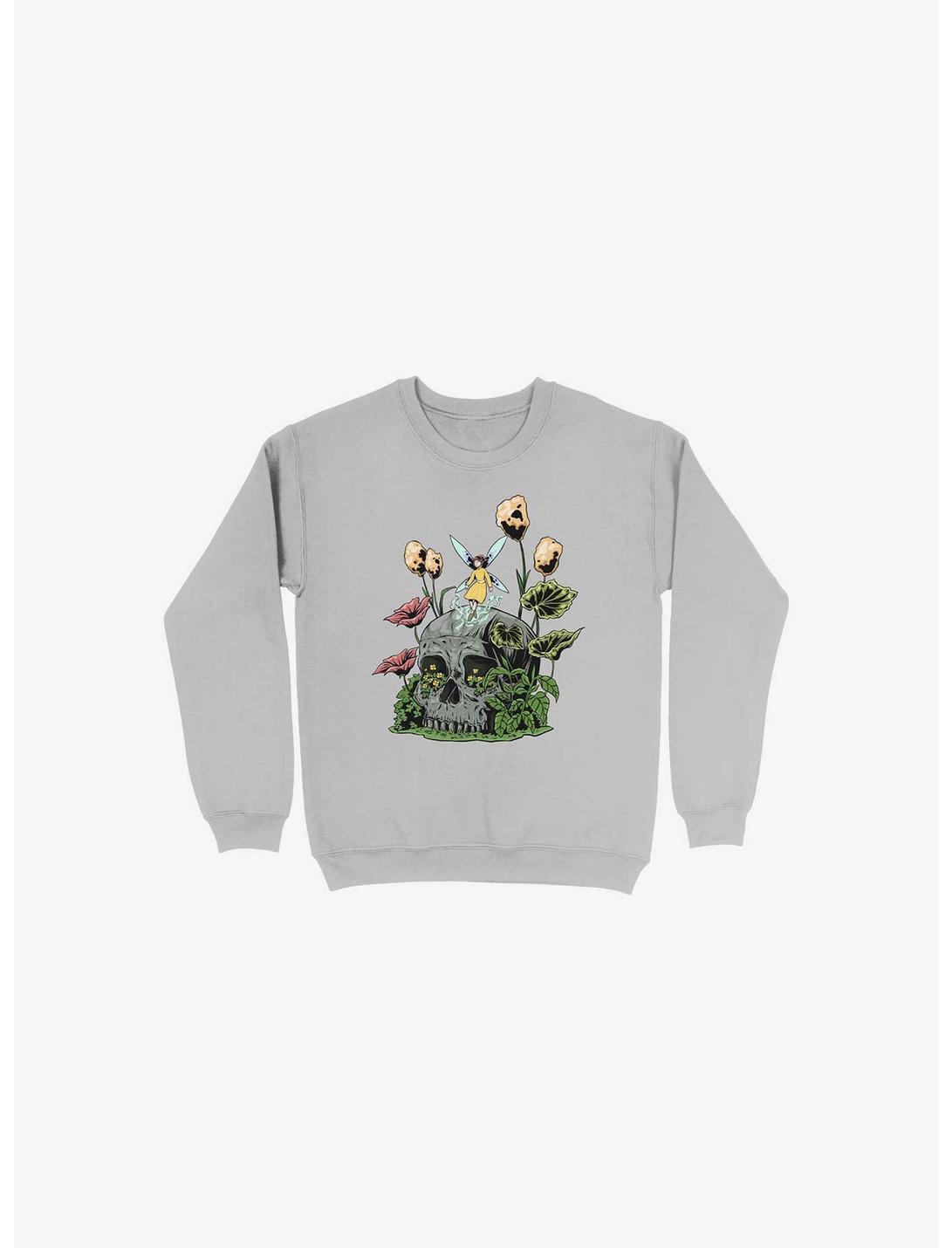 Fairy And Botanical Bone Sweatshirt, SILVER, hi-res
