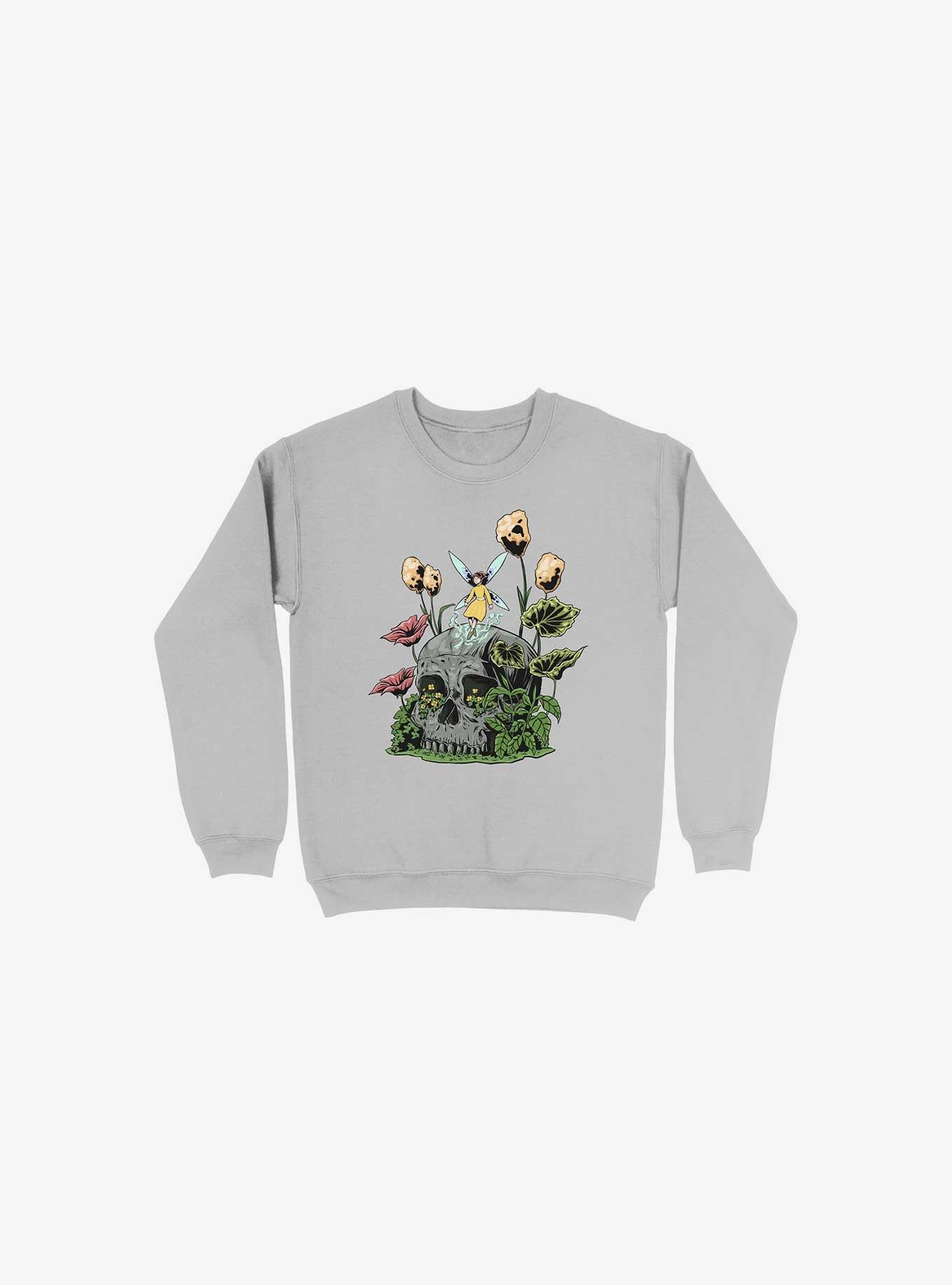 Fairy And Botanical Bone Sweatshirt, SILVER, hi-res