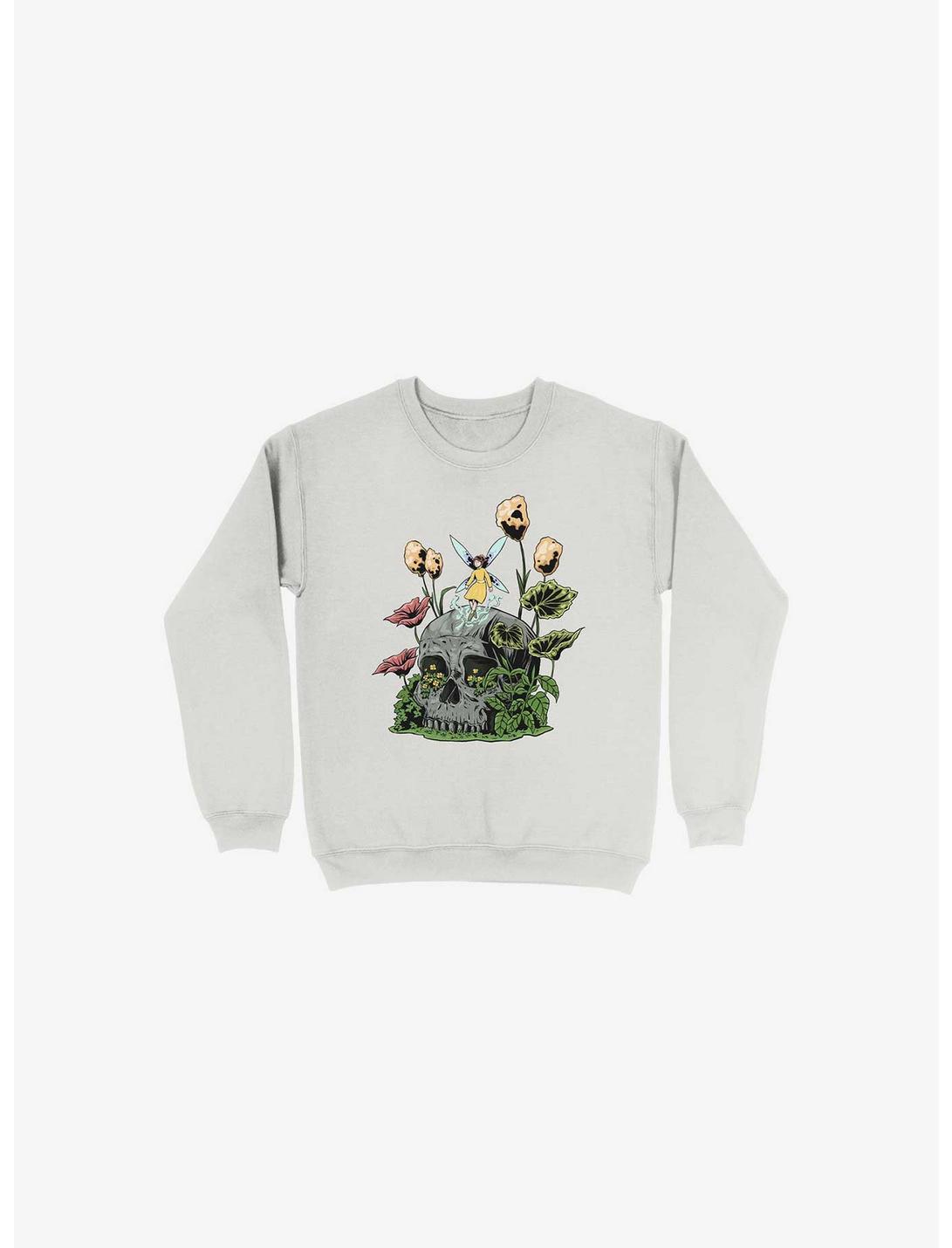 Fairy And Botanical Bone Sweatshirt, WHITE, hi-res