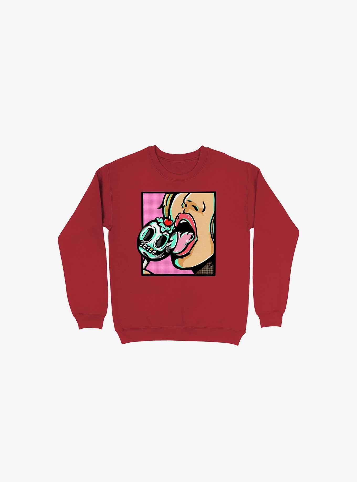 Lick The Bones Sweatshirt, RED, hi-res