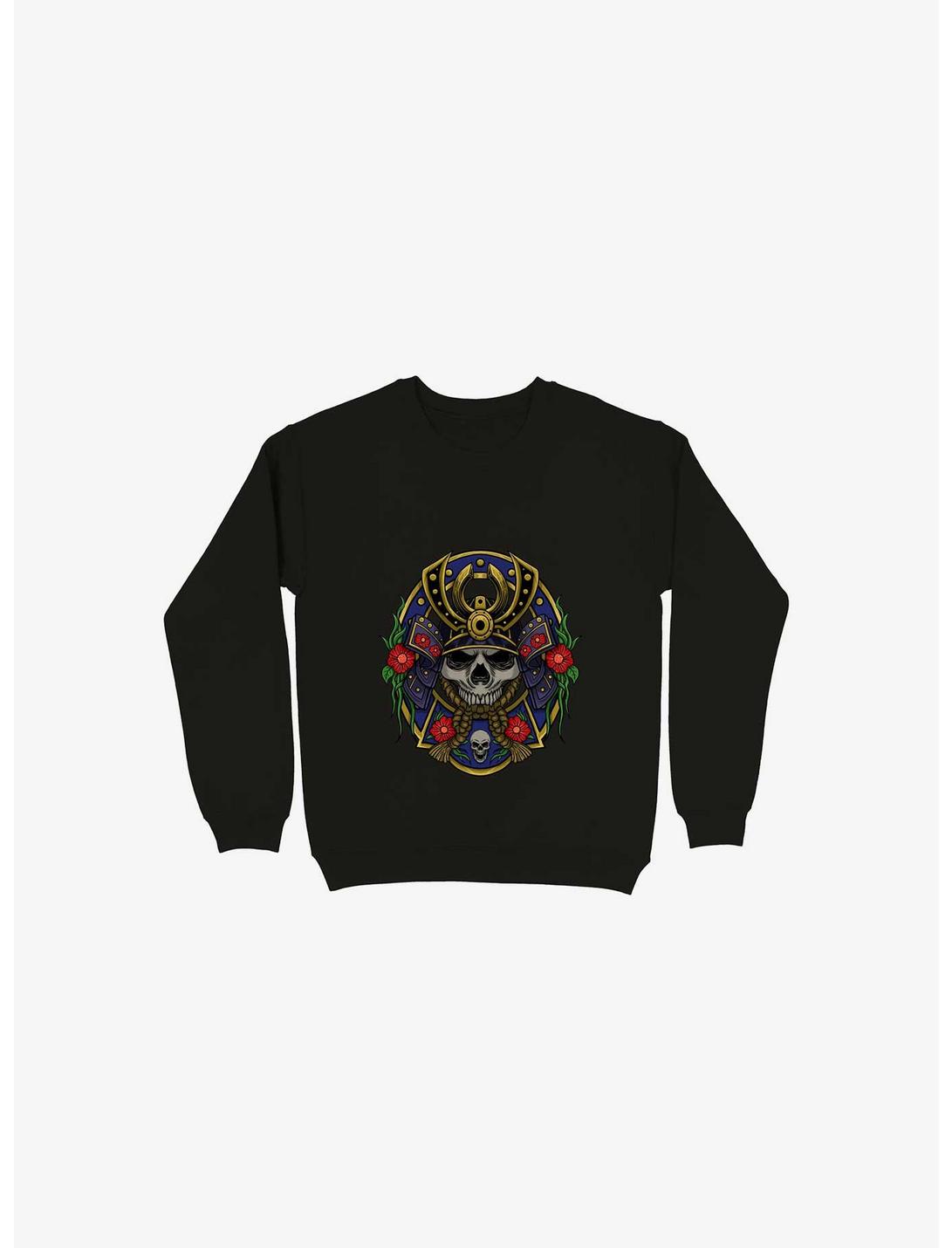 Samurai Skull Sweatshirt, BLACK, hi-res