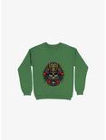 Samurai Skull Sweatshirt, KELLY GREEN, hi-res