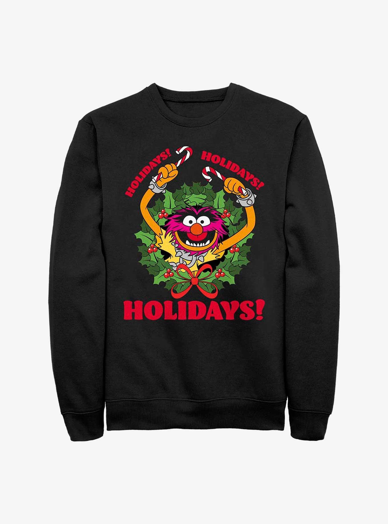Disney The Muppets Animal Holiday Sweatshirt, BLACK, hi-res