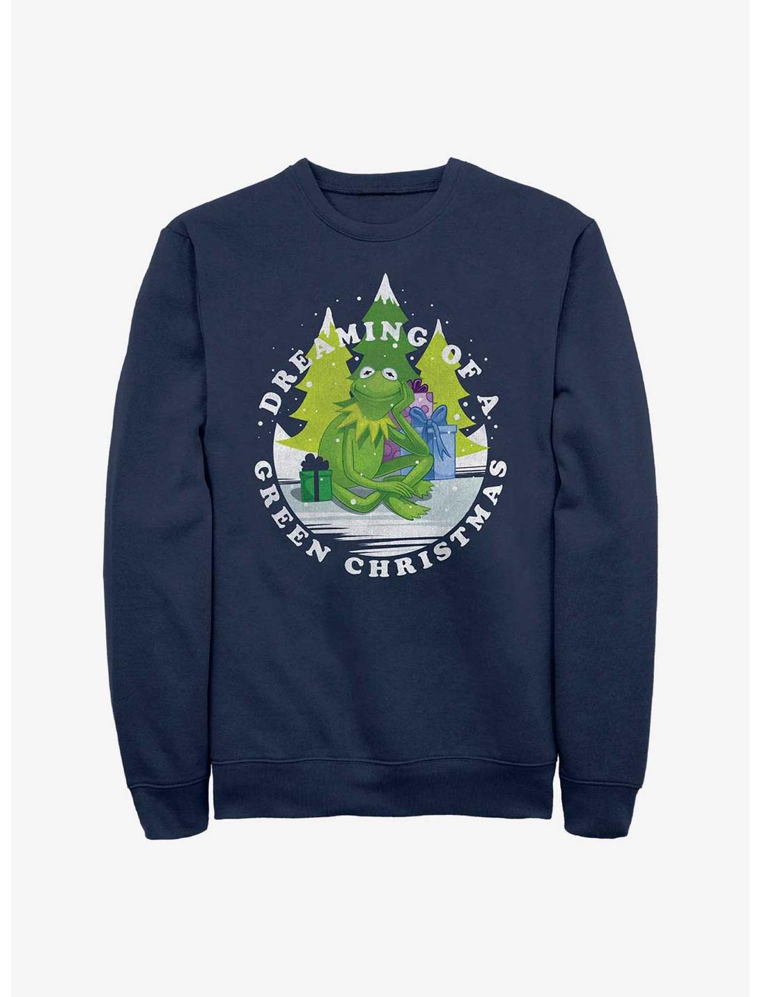Disney The Muppets Dreaming Of A Green Christmas Sweatshirt, NAVY, hi-res