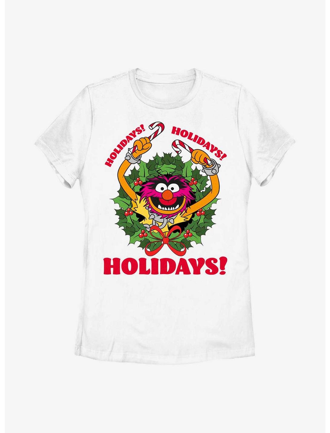 Disney The Muppets Animal Holiday Womens T-Shirt, WHITE, hi-res