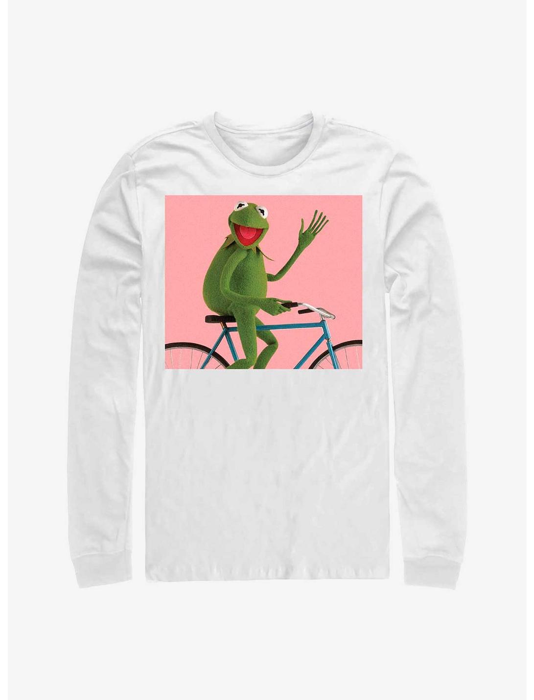 Disney The Muppets Biking Kermit Long-Sleeve T-Shirt, WHITE, hi-res
