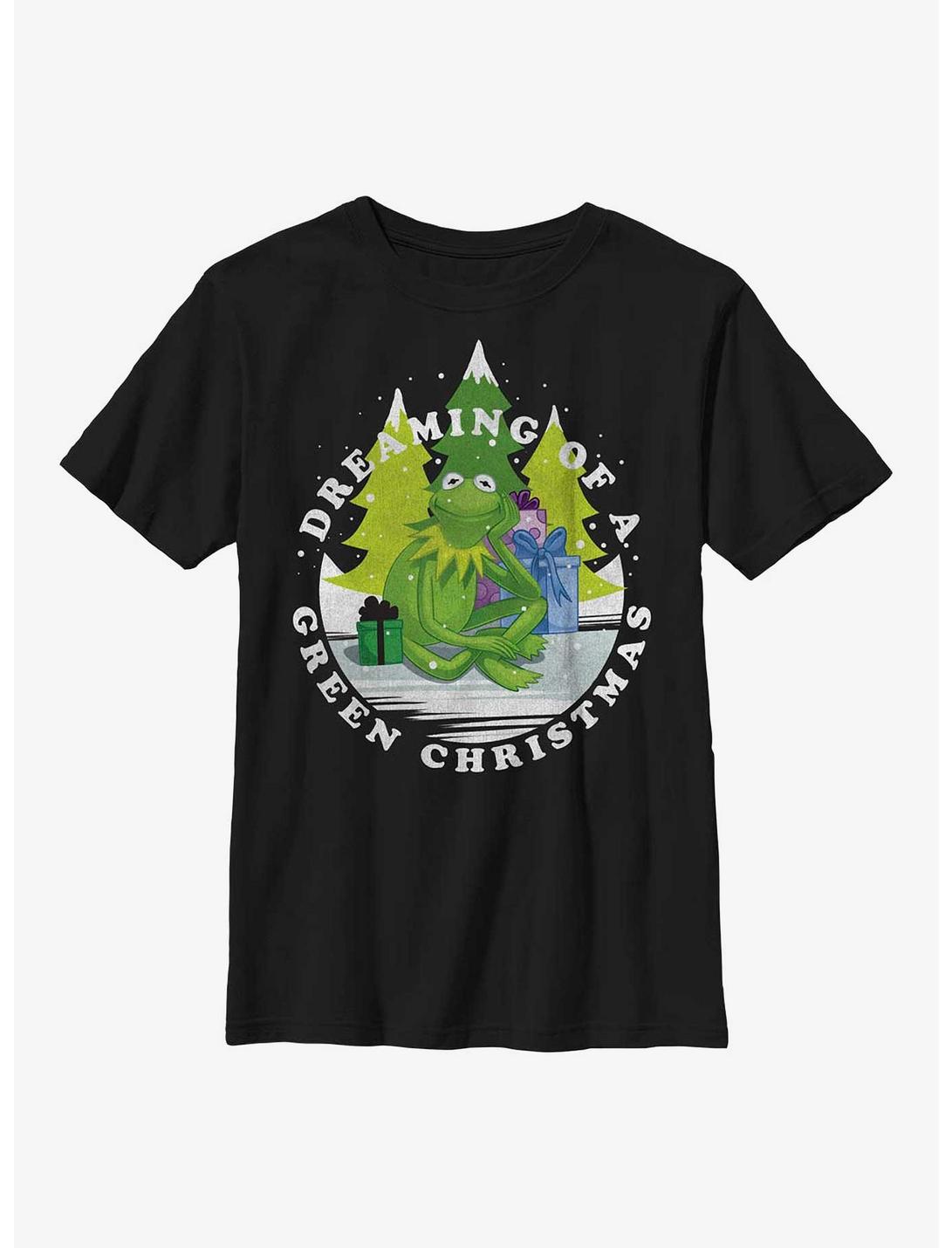 Disney The Muppets Dreaming Of A Green Christmas Youth T-Shirt, BLACK, hi-res