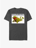 Disney The Muppets Late Kermit Meme T-Shirt, CHARCOAL, hi-res