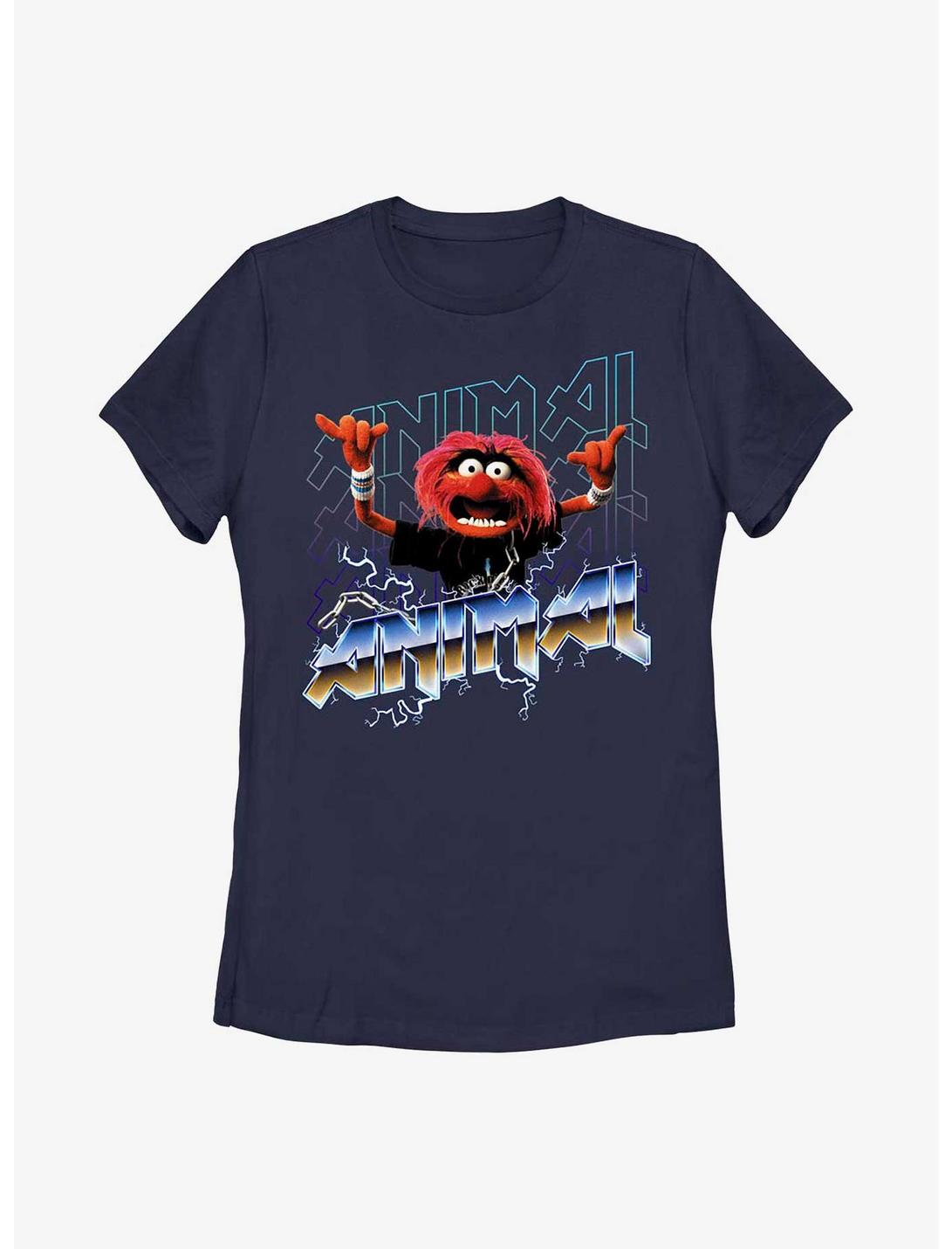 Disney The Muppets Heavy Metal Animal Womens T-Shirt, NAVY, hi-res