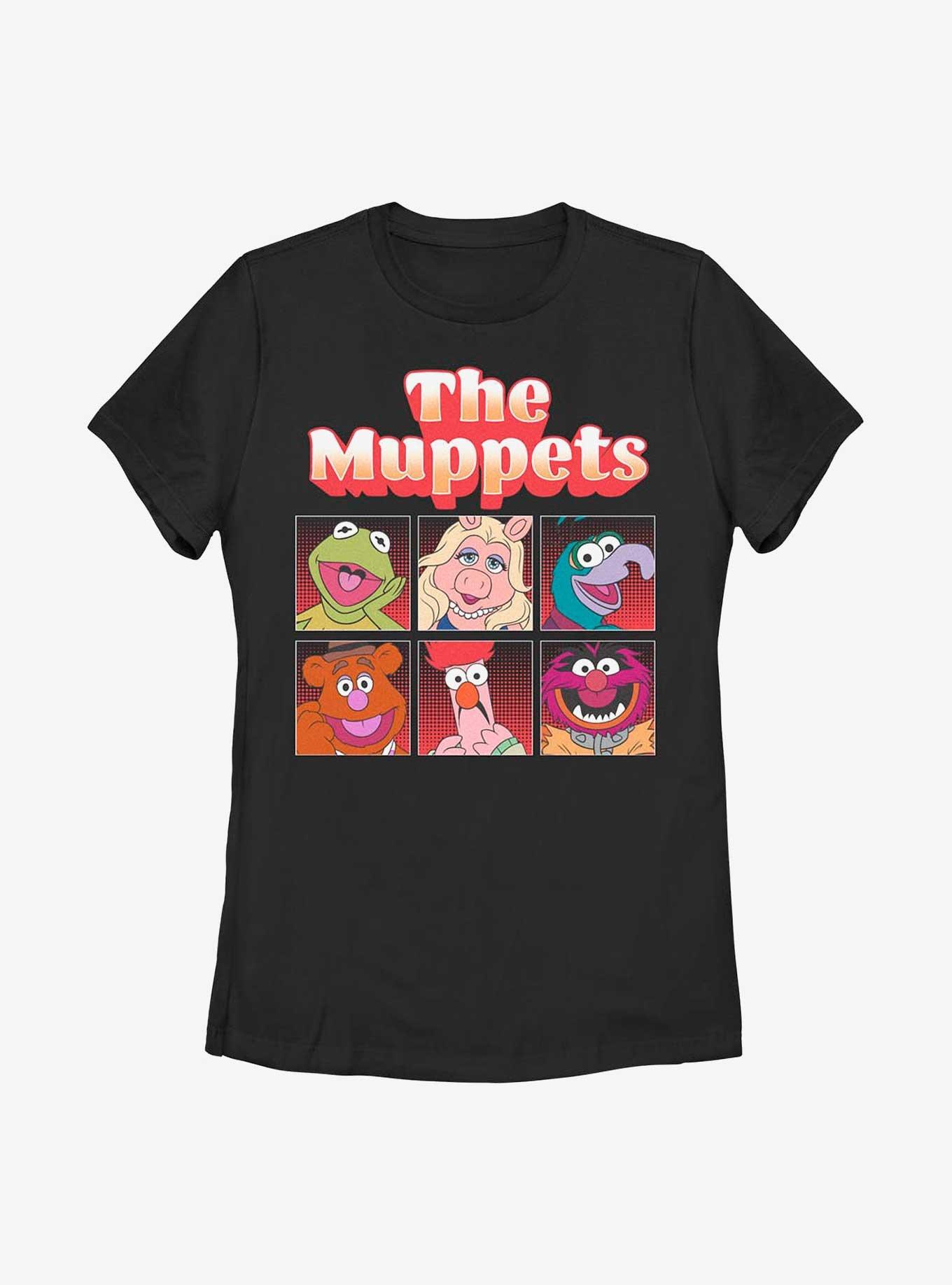 Disney The Muppets Group Box Up Womens T-Shirt, BLACK, hi-res