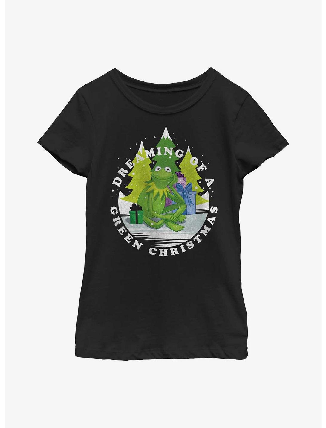 Disney The Muppets Dreaming Of A Green Christmas Youth Girls T-Shirt, BLACK, hi-res