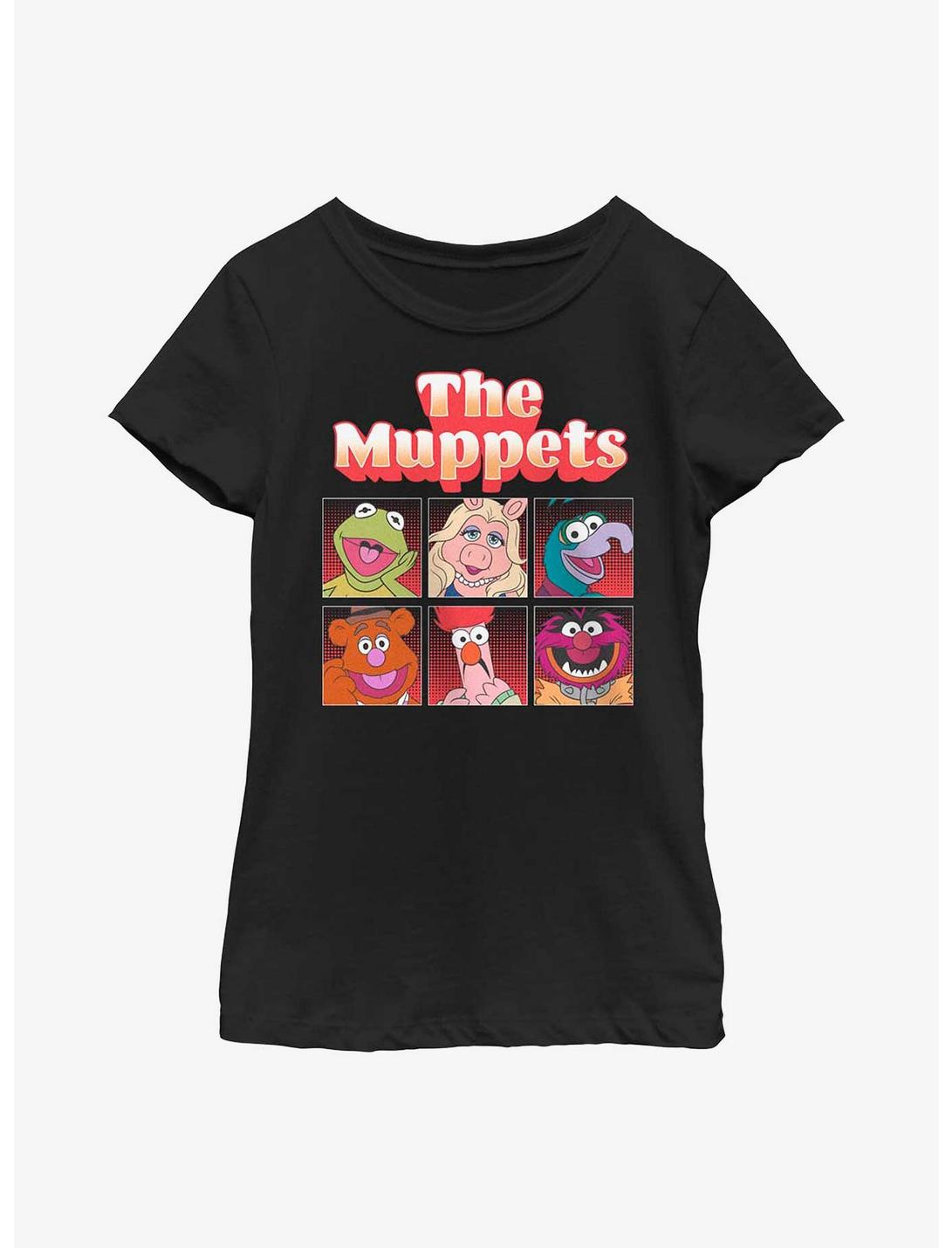 Disney The Muppets Group Box Up Youth Girls T-Shirt, BLACK, hi-res