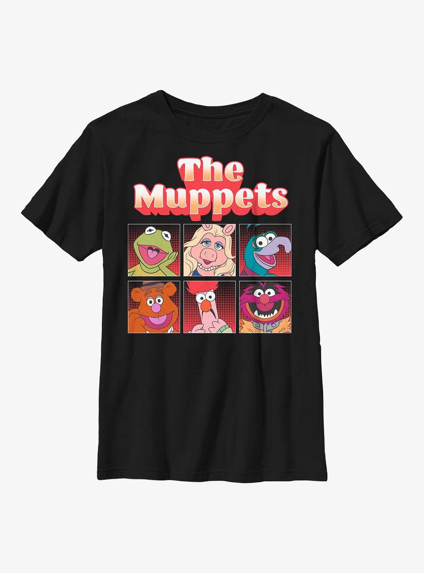 Disney The Muppets Group Box Up Youth T-Shirt, BLACK, hi-res