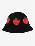 Strawberry Crochet Bucket Hat, , hi-res
