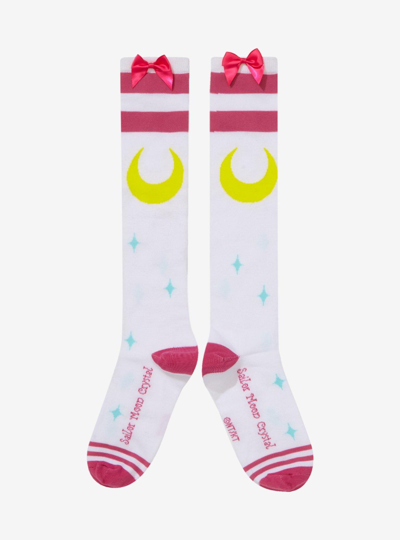 Sailor Moon Crystal Moon Bow Varsity Knee-High Socks, , hi-res