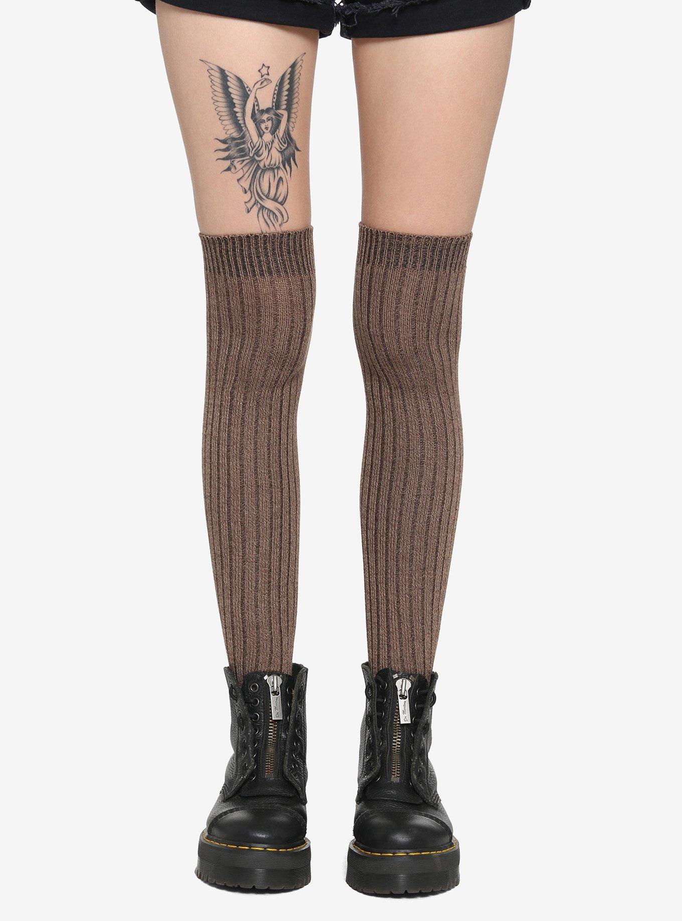 Brown Over The Knee Socks Hot Topic