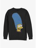 The Simpsons Big Face Marge Sweatshirt, BLACK, hi-res