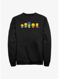 The Simpsons Chibi Lineup Sweatshirt, BLACK, hi-res