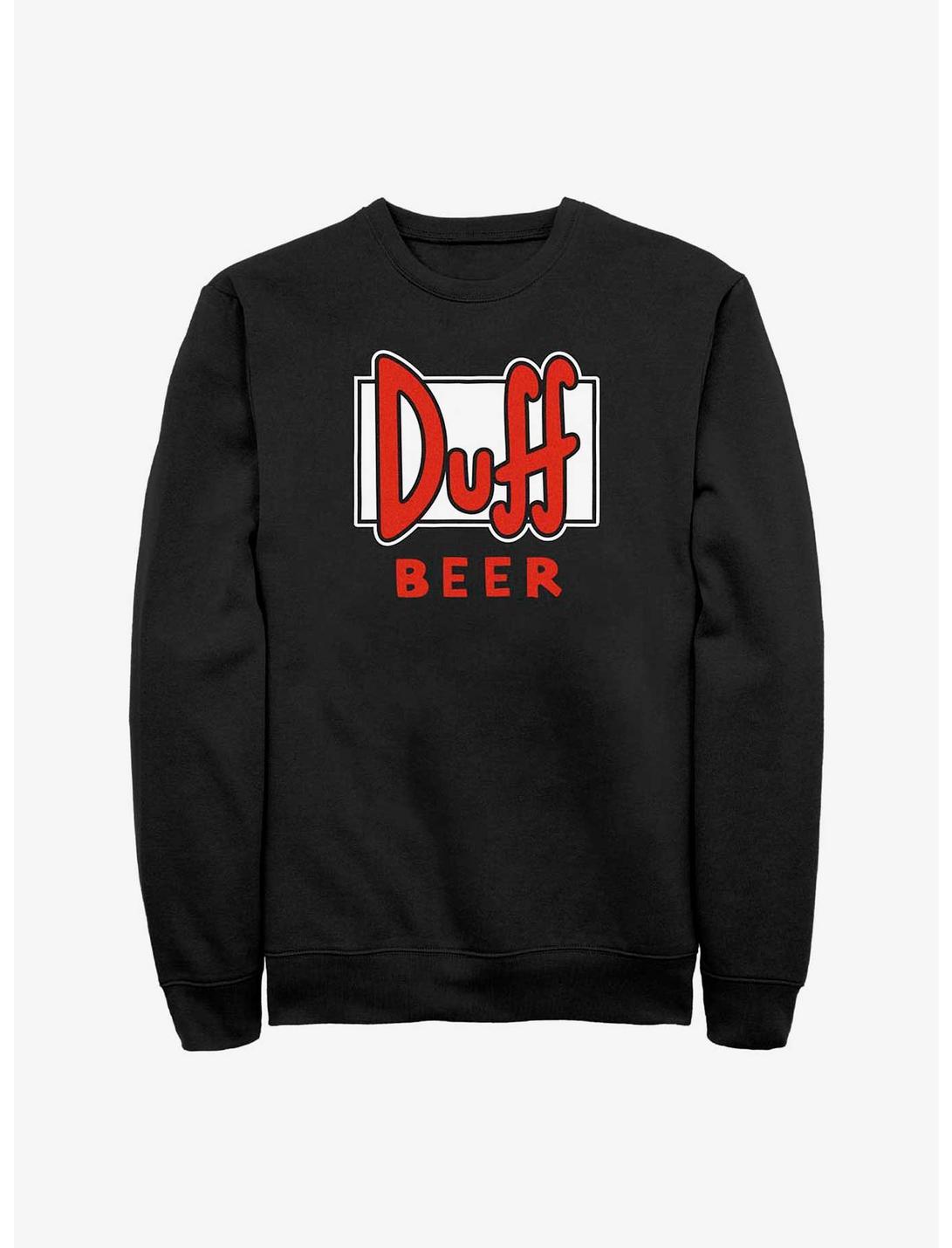 The Simpsons Duff Beer Sweatshirt, BLACK, hi-res