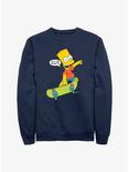 The Simpsons Skateboard Bart Eat My Shorts Sweatshirt, NAVY, hi-res