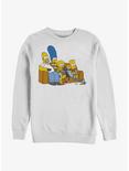 The Simpsons Family Couch Sweatshirt, WHITE, hi-res