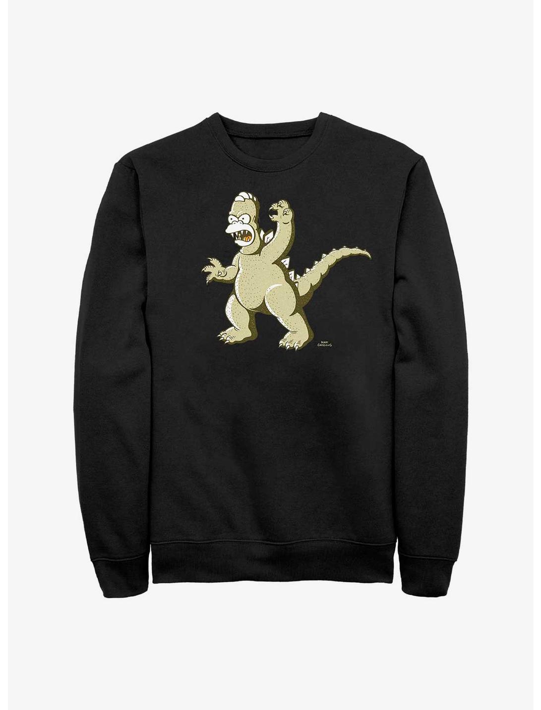 The Simpsons Godzilla Homer Sweatshirt, BLACK, hi-res