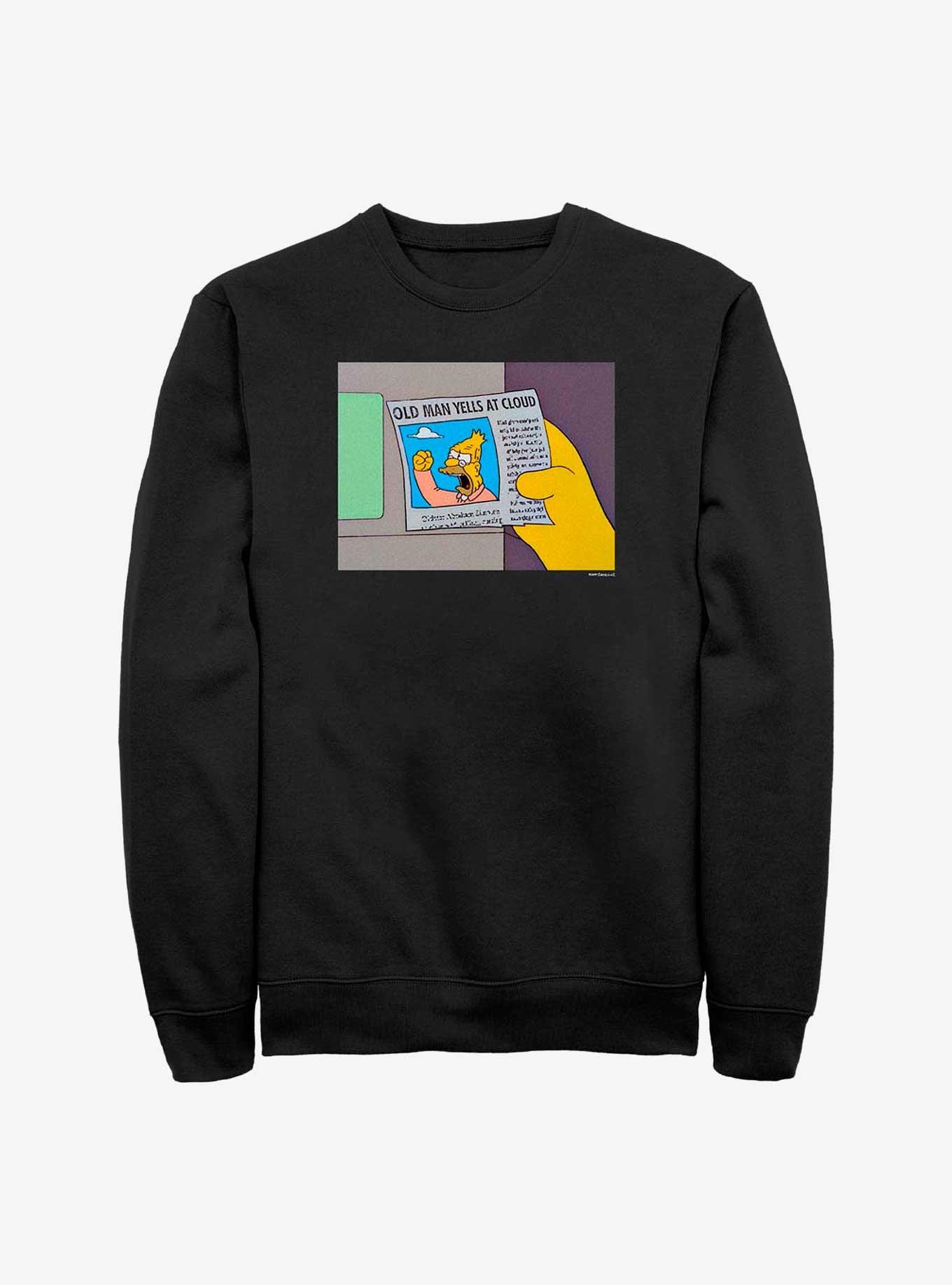 The Simpsons Grandpa Old Man Yells At Clouds Sweatshirt, , hi-res
