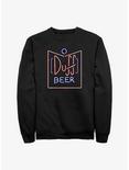 The Simpsons Duff Beer Neon Sign Sweatshirt, BLACK, hi-res