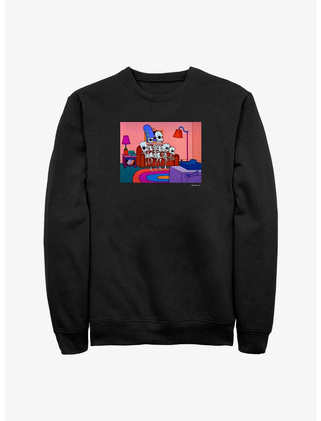 The Simpsons Treehouse Of Horror Intro Couch Sweatshirt, BLACK, hi-res