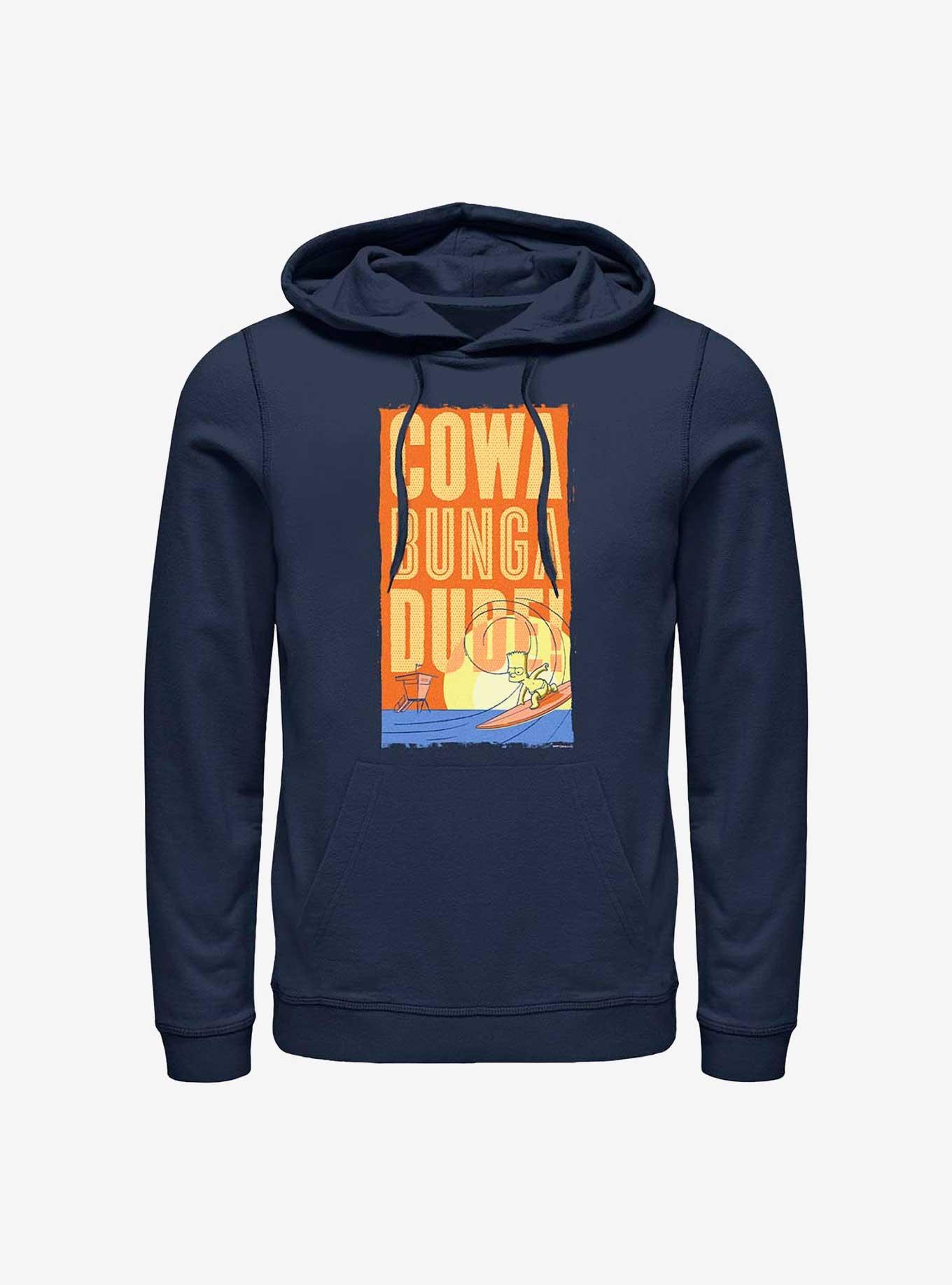 The Simpsons Cowabunga Dude Surfing Bart Hoodie, , hi-res