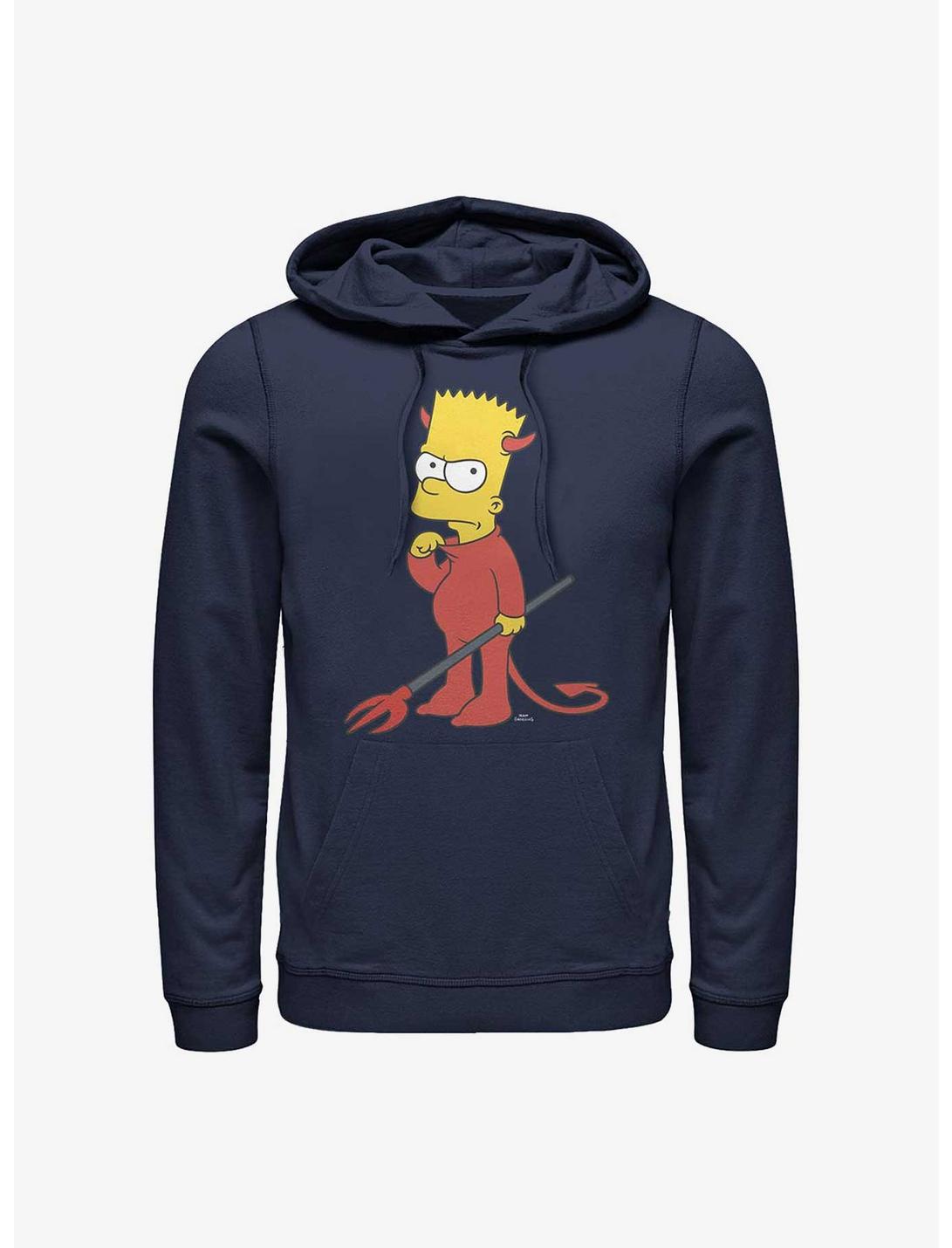 The Simpsons Devil Bart Hoodie, NAVY, hi-res