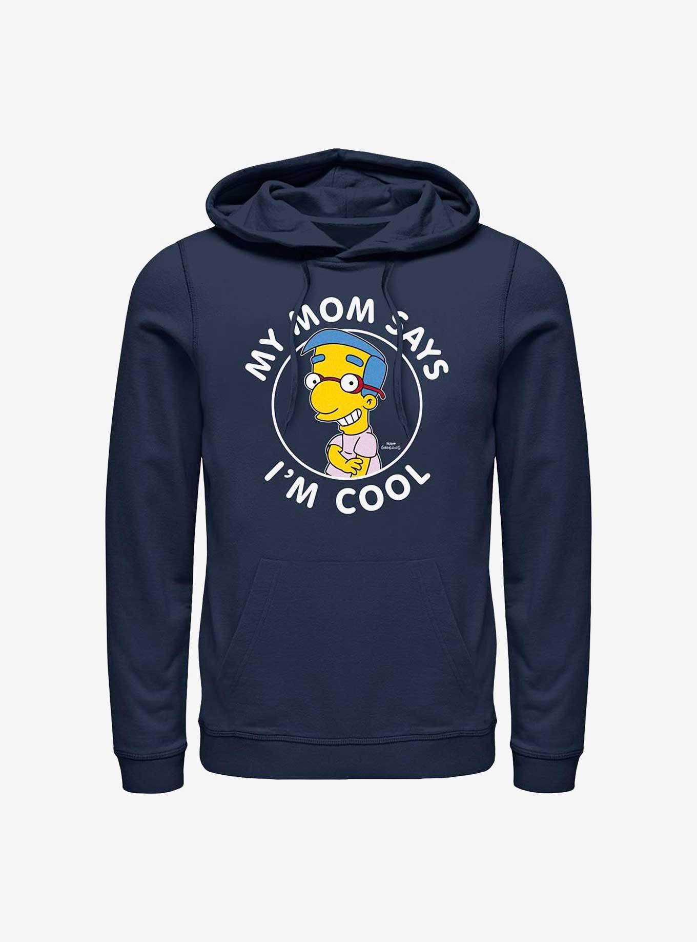 The Simpsons Milhouse Mom Says I'm Cool Hoodie, NAVY, hi-res
