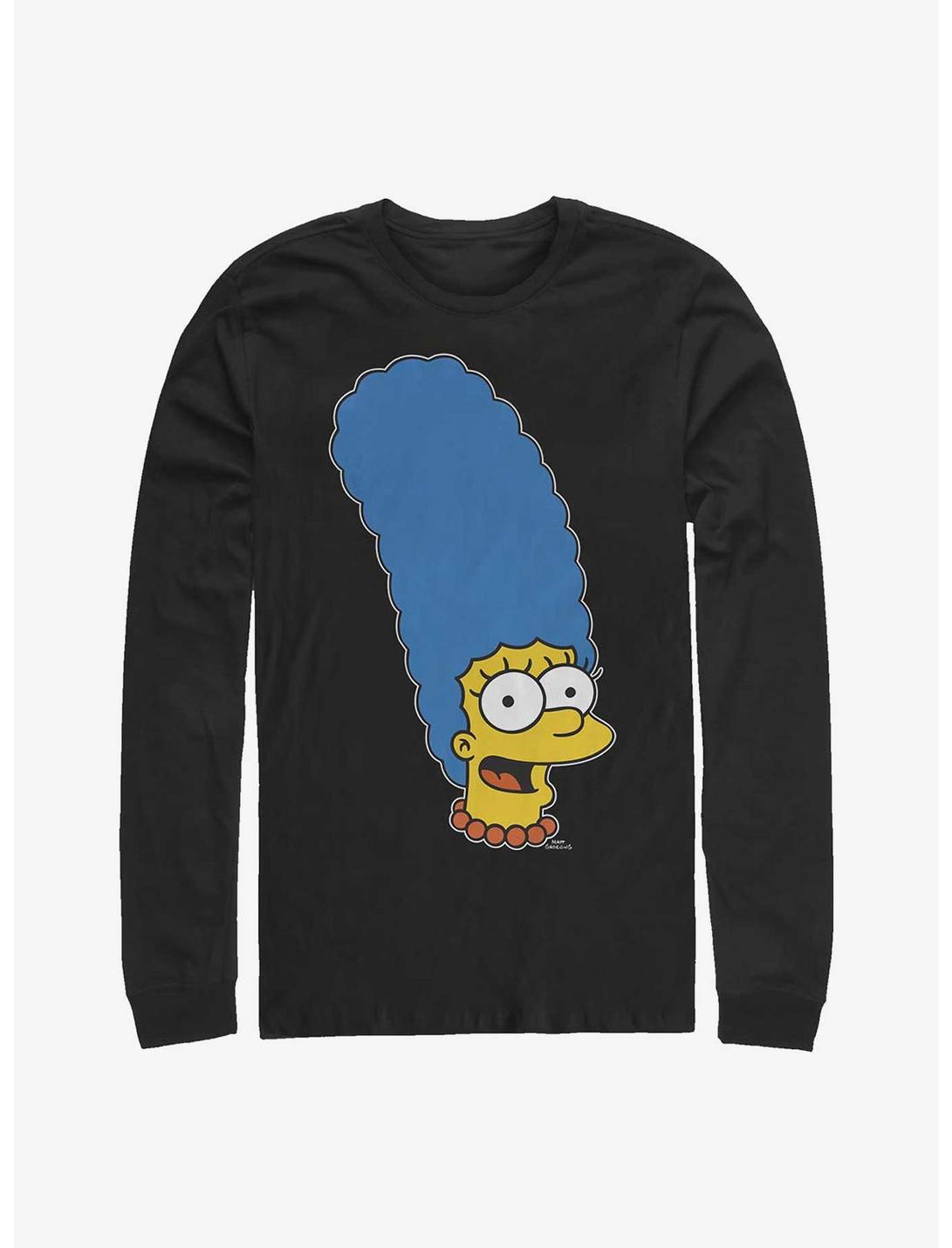 The Simpsons Big Face Marge Long-Sleeve T-Shirt, BLACK, hi-res