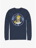 Plus Size The Simpsons Homer Brain My Damage Long-Sleeve T-Shirt, NAVY, hi-res