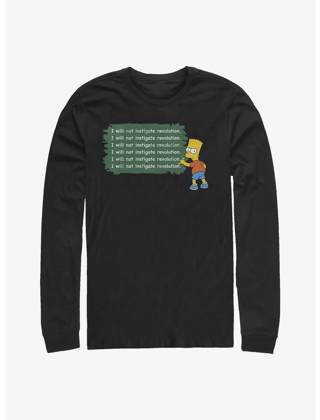 The Simpsons Chalk It Up Long-Sleeve T-Shirt, BLACK, hi-res