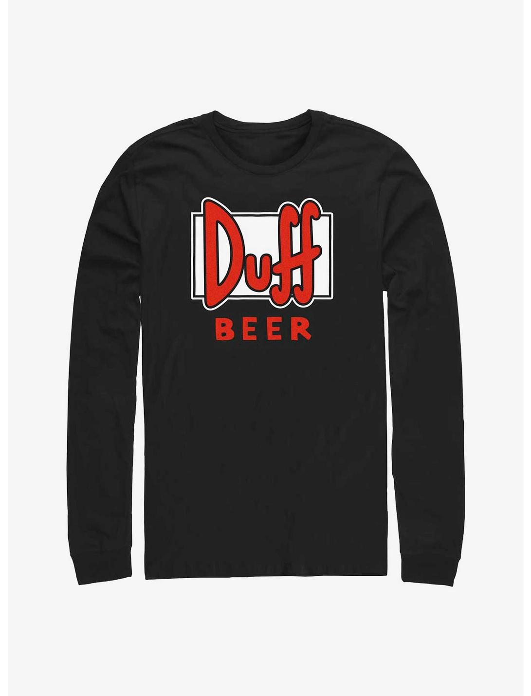 The Simpsons Duff Beer Long-Sleeve T-Shirt, BLACK, hi-res