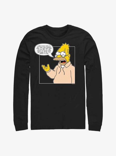 The Simpsons Forever Grandpa Long-Sleeve T-Shirt - BLACK | BoxLunch