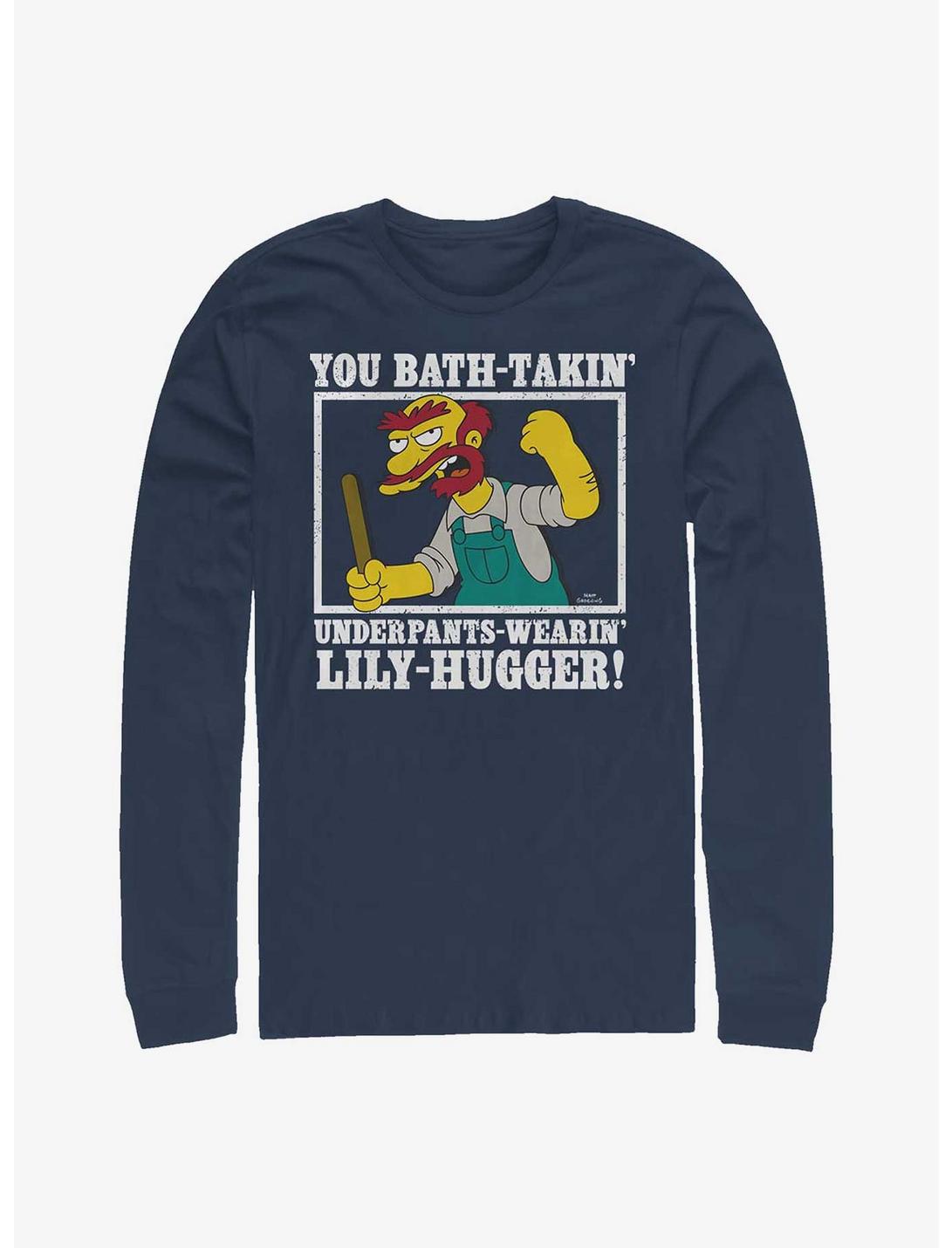 The Simpsons Groundkeeper Willie Long-Sleeve T-Shirt, NAVY, hi-res