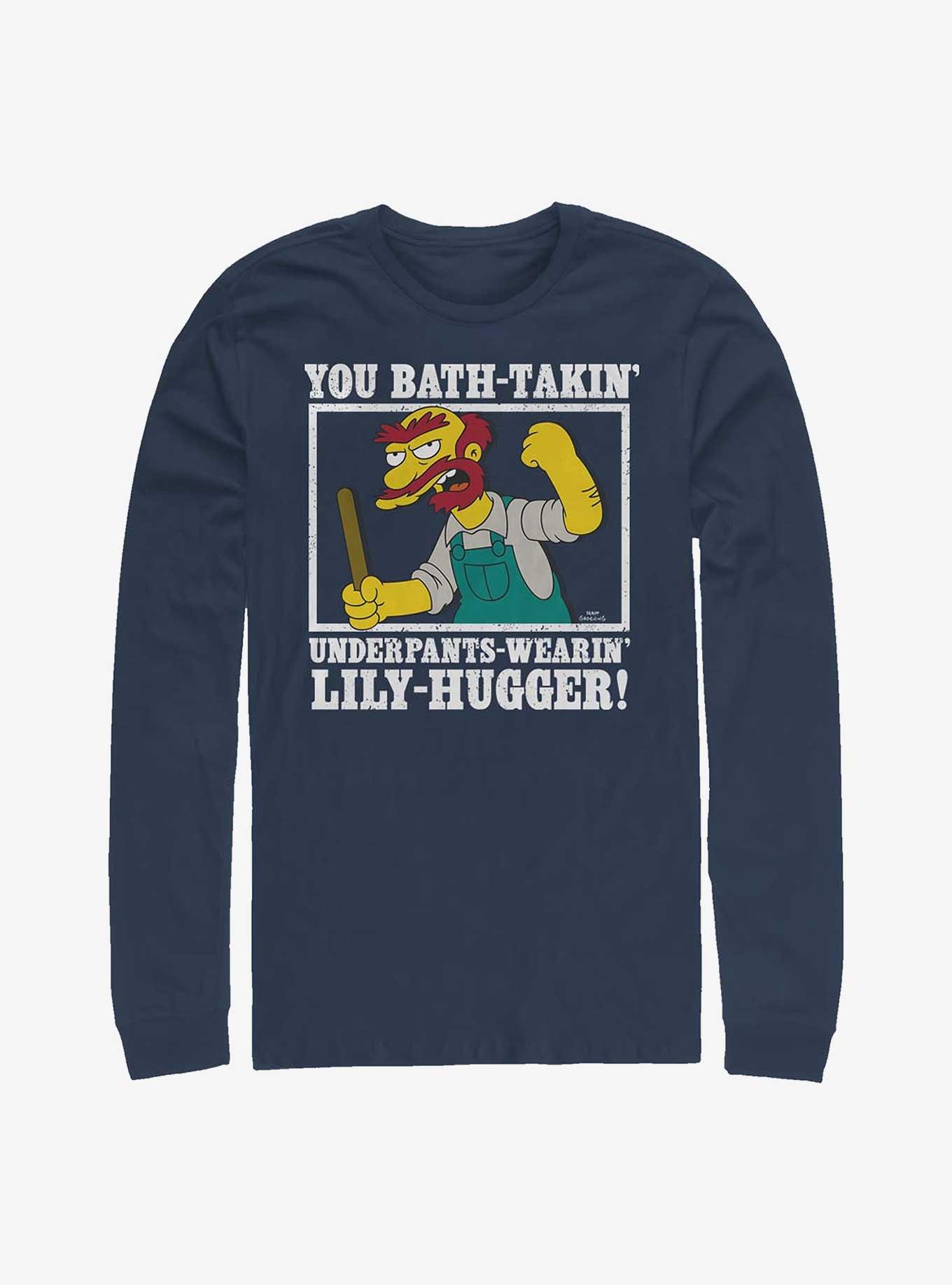 The Simpsons Groundkeeper Willie Long-Sleeve T-Shirt, NAVY, hi-res