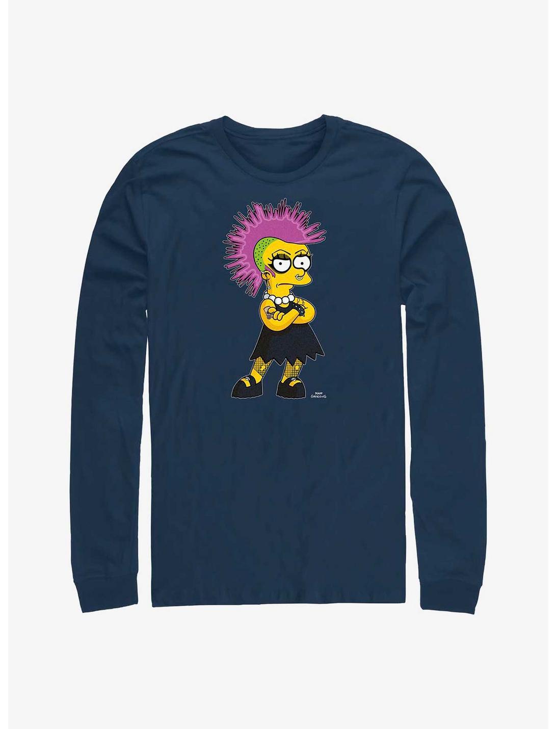 The Simpsons Punk Lisa Long-Sleeve T-Shirt, NAVY, hi-res